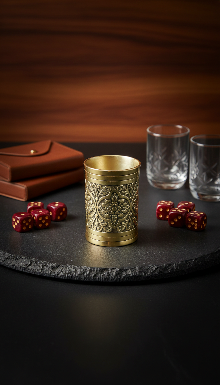 Kumkum Gold-plated Dice Cup