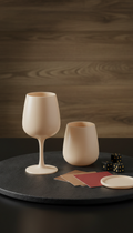 Ivory Sand Minimalist Glassware Pair