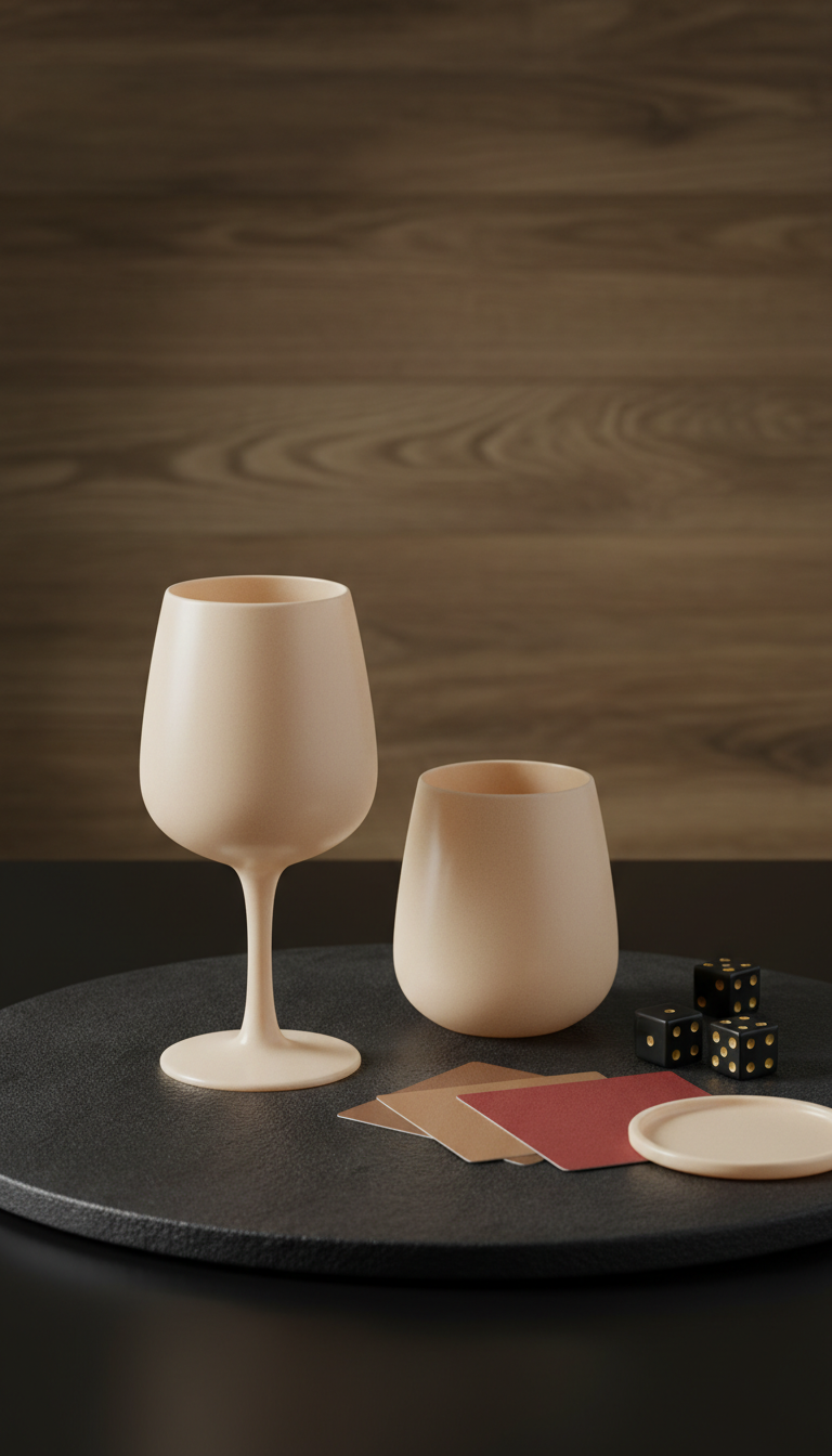 Ivory Sand Minimalist Glassware Pair